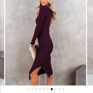 Vici burgundy knit midi dress sz Xs